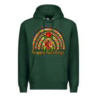 Sports Green Happy holidays elf gnome Premium Hoodie - NancyCooperArtShop