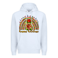 White Happy holidays elf gnome Premium Hoodie - NancyCooperArtShop