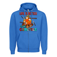 True Royal life is better by the campfire with marshmallows Zipper Hoodie - AdoDesignShop