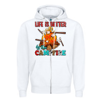 White life is better by the campfire with marshmallows Zipper Hoodie - AdoDesignShop