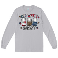 Moon Dust red white boozy Long Sleeve Tee - CowhideDigitalArt