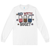 White red white boozy Long Sleeve Tee - CowhideDigitalArt