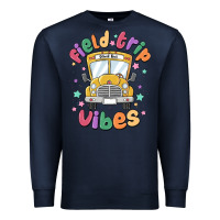 Navy field trip vibes Premium Sweatshirt - MaliasSmallBusiness