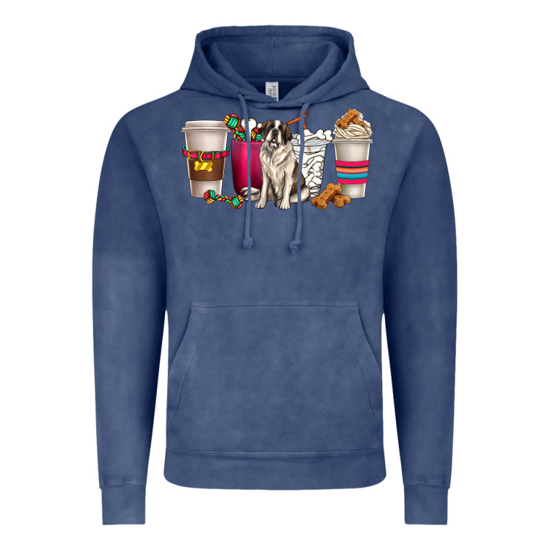 St. Bernard Dog Coffee Cups Vintage Hoodie by texasbilliewilder | Teevron