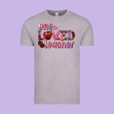 One Loved Teacher Vintage Tee Designed By Ranaportraitstore