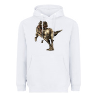 White Tyrannosaurus T rex Heavyweight Hoodie - LillyAllenDesigns