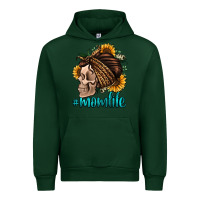 Forest Green momlife skull with bandana Urban Hoodie - Jasminsmagicworld