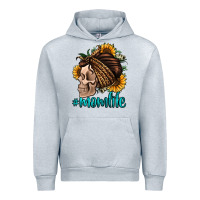 Heather Grey momlife skull with bandana Urban Hoodie - Jasminsmagicworld