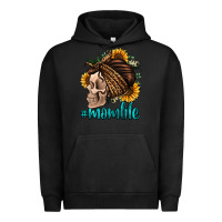 Pigment Black momlife skull with bandana Urban Hoodie - Jasminsmagicworld