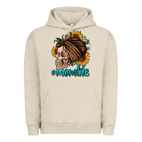 Pigment French Oak momlife skull with bandana Urban Hoodie - Jasminsmagicworld