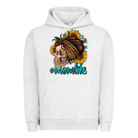 Pigment Lunar Rock momlife skull with bandana Urban Hoodie - Jasminsmagicworld