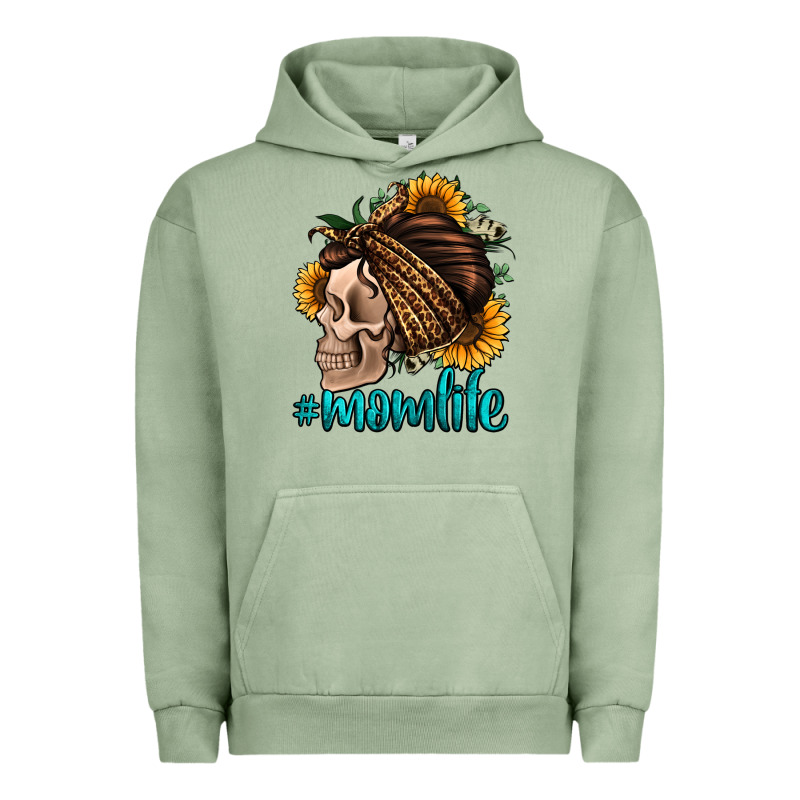 Momlife Skull With Bandana Urban Hoodie by Jasminsmagicworld | Teevron