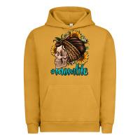 Pigment Peanut Butter momlife skull with bandana Urban Hoodie - Jasminsmagicworld