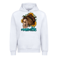 White momlife skull with bandana Urban Hoodie - Jasminsmagicworld