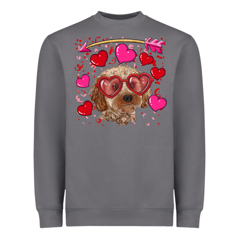 Valentine's Day Cockapoo Heavyweight Sweatshirt by RanaPortraitStore | Teevron