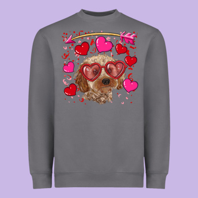 Heavyweight Sweatshirt Valentine's day cockapoo