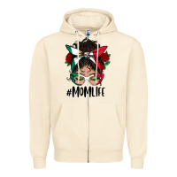 Mexican Mom Life Messy Bun Mama Zipper Hoodie | Teevron