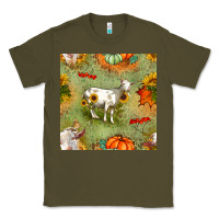 Army Green fall goats seamless pattern Classic Tee - BundleAndBundleShop