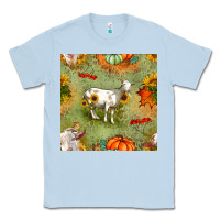 Dusty Blue fall goats seamless pattern Classic Tee - BundleAndBundleShop