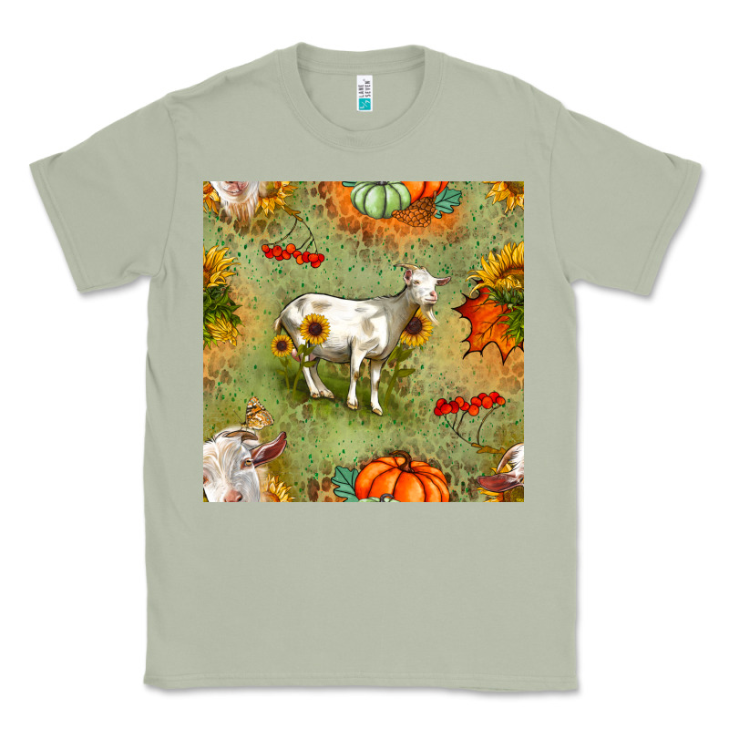 Fall Goats Seamless Pattern Classic Tee by BundleAndBundleShop | Teevron