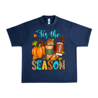Navy 'tis the season american  football Urban Heavy Tee - Zillion Design Studio