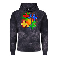 Cloud Black autism puzzle pieces heart Vintage Hoodie - Zillion Design Studio