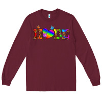 Burgundy lgbtq heart and hope Long Sleeve Tee - HRA Design Shop
