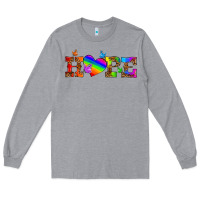 Heather Grey lgbtq heart and hope Long Sleeve Tee - HRA Design Shop