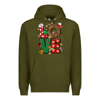 Army Green Love Nurse Christmas Premium Hoodie - NancyCooperArtShop