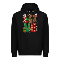 Black Love Nurse Christmas Premium Hoodie - NancyCooperArtShop