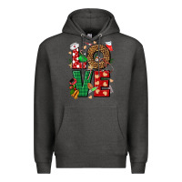 Charcoal Heather Love Nurse Christmas Premium Hoodie - NancyCooperArtShop
