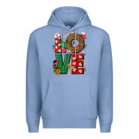 Colony Blue Love Nurse Christmas Premium Hoodie - NancyCooperArtShop
