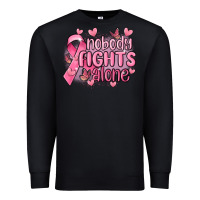 Black nobody fights alone cancer Premium Sweatshirt - MaliasSmallBusiness