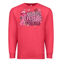 Cardinal nobody fights alone cancer Premium Sweatshirt - MaliasSmallBusiness