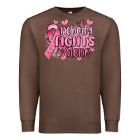 Chestnut nobody fights alone cancer Premium Sweatshirt - MaliasSmallBusiness
