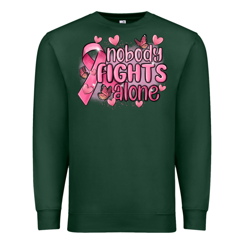 Nobody Fights Alone Cancer Premium Sweatshirt by MaliasSmallBusiness | Teevron