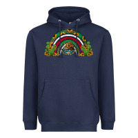 Navy mexican flag cactus and sunflowers rainbow Heavyweight Hoodie - Jasminsmagicworld