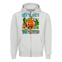 Dove Grey let's get toasted with camp fire Zipper Hoodie - AdoDesignShop