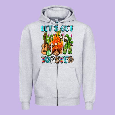 Let's Get Toasted With Camp Fire Zipper Hoodie Designed By Adodesignshop