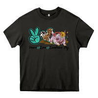Asphalt Peace Love Landrace Pig Heavy Core Tee - LillyAllenDesigns