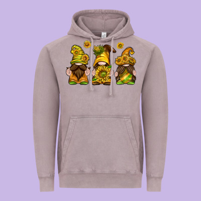 Sunflower Gnomies Vintage Hoodie Designed By Texasbilliewilder