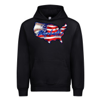 Black usa flag baseball Urban Hoodie - BarkalooDesign