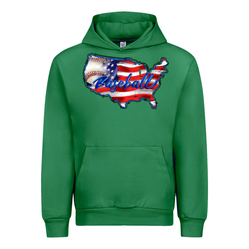 Usa Flag Baseball Urban Hoodie by BarkalooDesign | Teevron