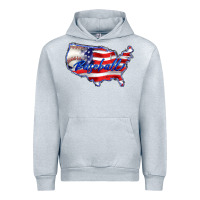 Heather Grey usa flag baseball Urban Hoodie - BarkalooDesign
