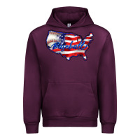 Mauve Wine usa flag baseball Urban Hoodie - BarkalooDesign