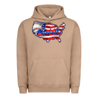 Pigment Burro usa flag baseball Urban Hoodie - BarkalooDesign