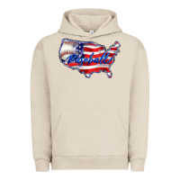 Pigment French Oak usa flag baseball Urban Hoodie - BarkalooDesign