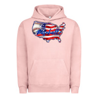 Pigment Salmon usa flag baseball Urban Hoodie - BarkalooDesign