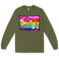 Army Green lgbtq gender lesbian symbol Long Sleeve Tee - HRA Design Shop