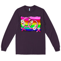 Plum lgbtq gender lesbian symbol Long Sleeve Tee - HRA Design Shop